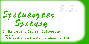 szilveszter szilasy business card